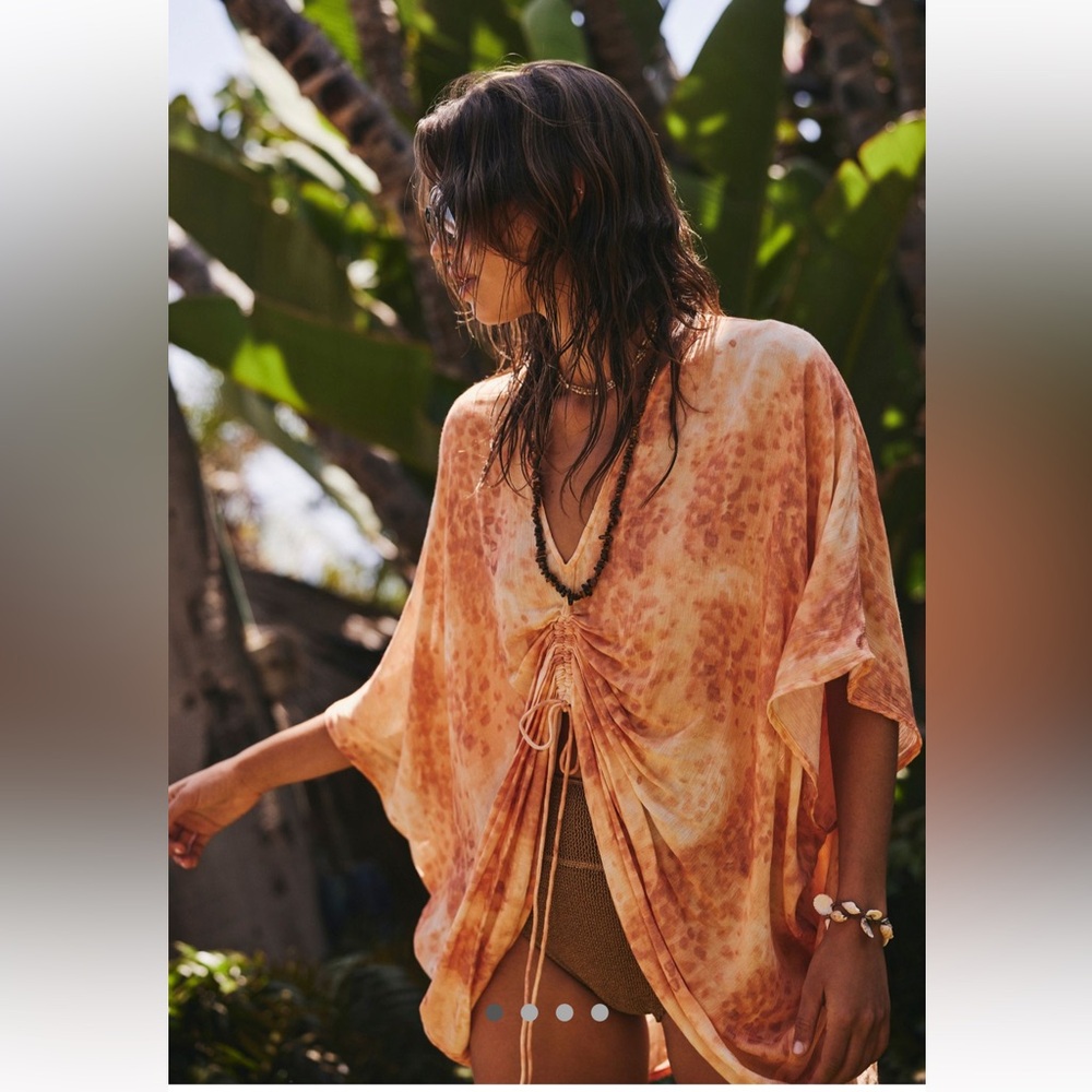 Free People Orange Tie-Dye Cover-Up